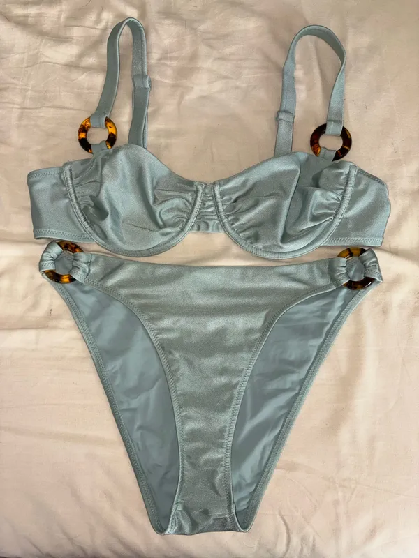 Solid & Striped Bikini Set - Image 3