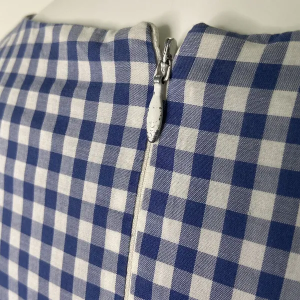 Shoshanna Gingham Check Tie Gilroy Dress Blue‎ White Size 12 $385 - Image 7