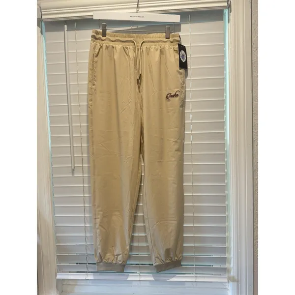Inaka Women's Performance Nylon Spandex Sweats Baggy Joggers NWT‎ Size L Ivory - Image 3