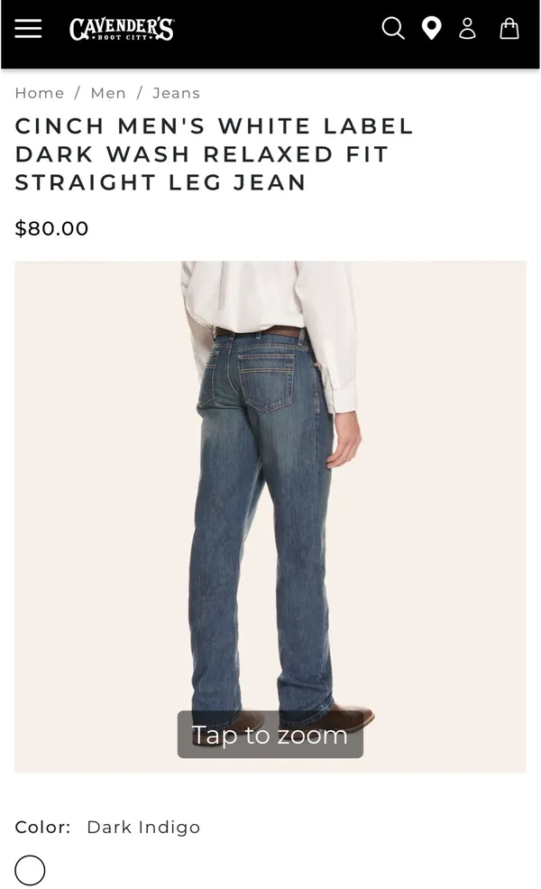 Men’s Cinch Relaxed White Label Fit Jeans - Image 3