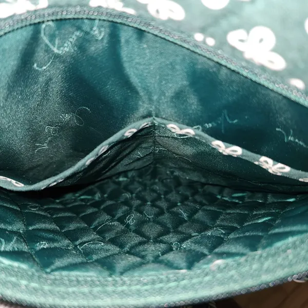 Vera Bradley Bag Womens Size Adjustable Green Crossbody Floral Zipper‎ Pockets - Image 11