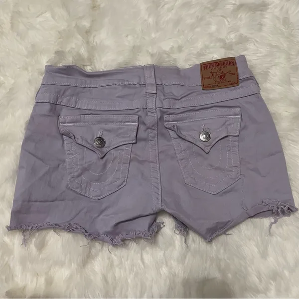 True Religion‎ Keira Purple Cutoff Shorts - Image 3