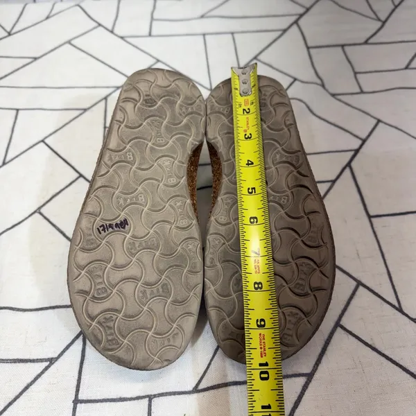 Birkenstock Gary Lace Up Shoes‎ 36 Tan Suede Cork Footbed Comfort Flats - Image 9
