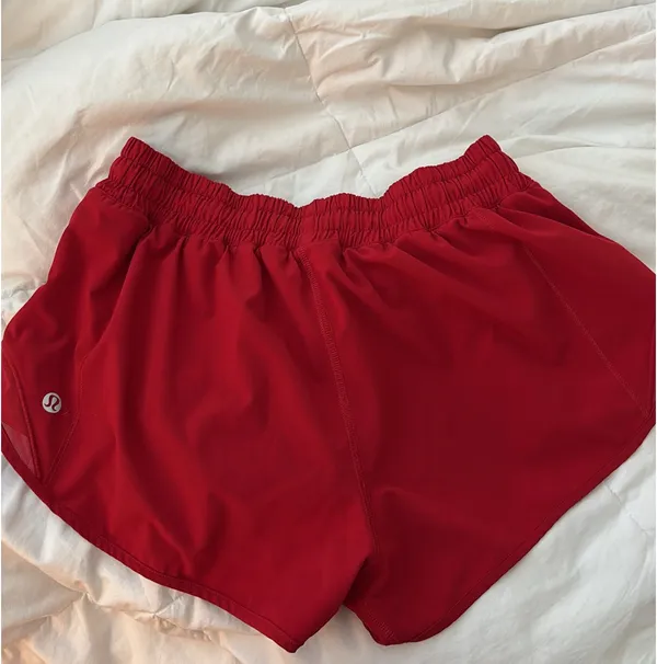 Red Lululemon Hotty Hot Shorts 2.5" - Image 2