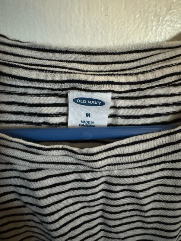 Striped Old Navy Navy Top - Image 3
