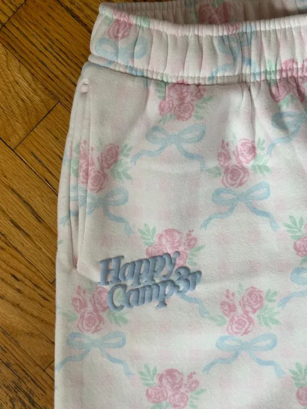 💙 Happy Camp3r Laced With Love Floral Bow Sweatpants 💙 BRAND NEW— SOLD OUT - Image 3