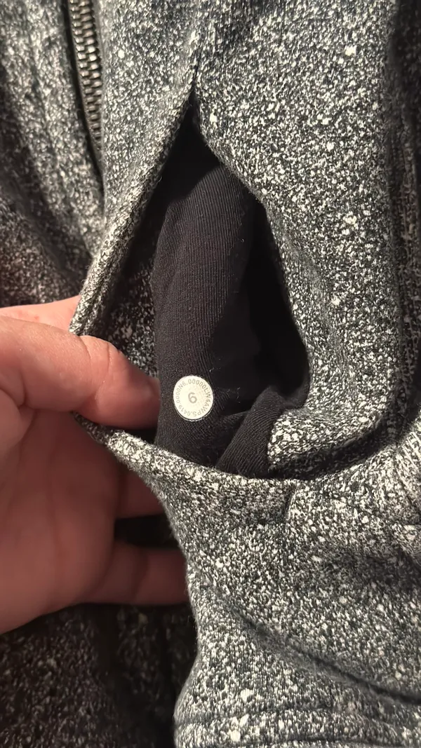 Lululemon black and white speckled full length scuba - Image 3