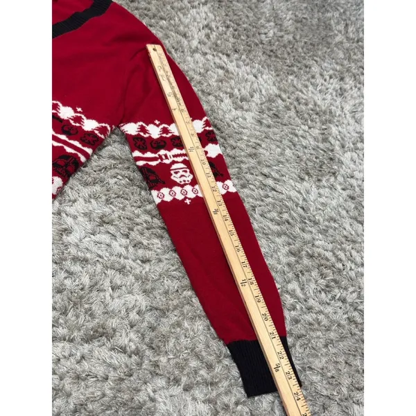 Star Wars Cardigan Women Red Black Darth Vader Storm Trooper Sweater Size M - Image 11