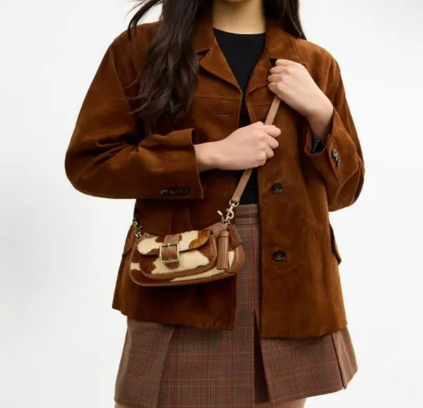 coach Ashton Mini Shoulder Bag In Haircalf With Cow Print cdx79 - Image 12