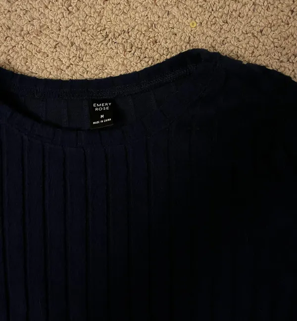 Plain lined fall long sleeve Blue Size M - Image 2
