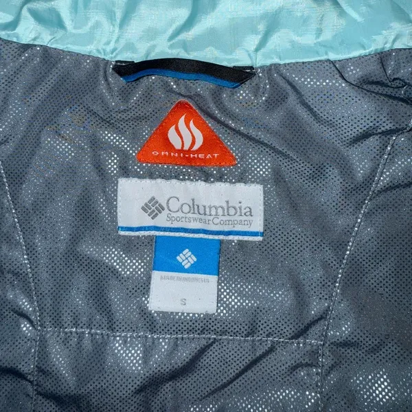 Columbia Vest Womens Small Blue Omni Heat Thermal Reflective Puffer Zip Layer - Image 9