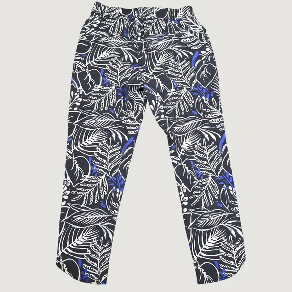 Marine Layer Allison Tropical Print Re-Spun Pull On Pants Women Small Black‎ - Image 2