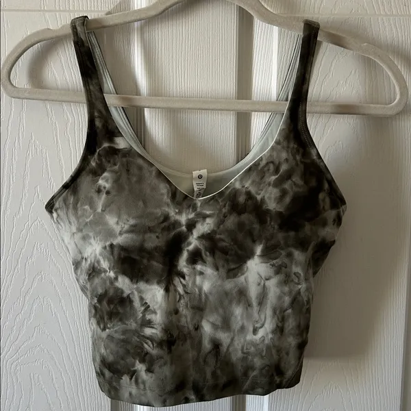 Lululemon Women Align Tank Diamond Dye Light Sage Army Green‎ Dark Green Sz 6 - Image 6