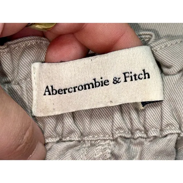 Abercrombie & Fitch Tan Khaki Drawstring Vintage Cargo Jogger Pants Women Size S - Image 4