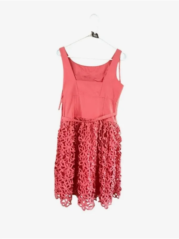ANTONIO MELANI Coral Lace Mini Dress - Image 4