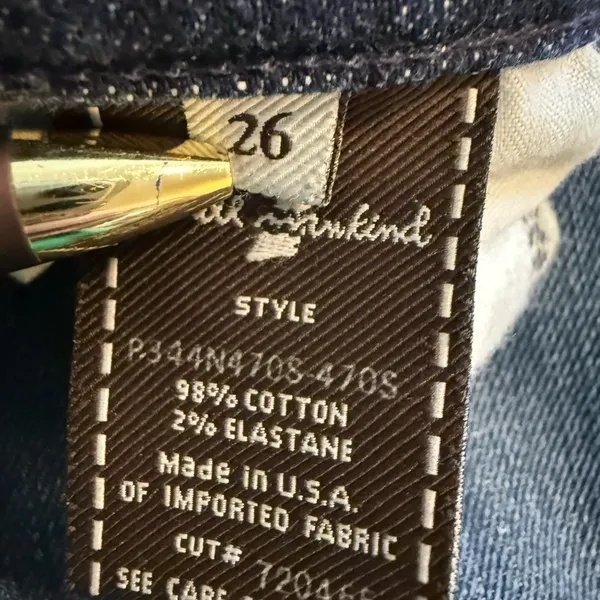 7 for all Mankind Bootcut Flared Jeans Women Size 26 Blue Distressed+Stretch - Image 4