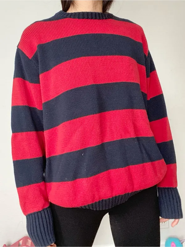 J GALT striped pullover sweater Red Size undefined - Image 3
