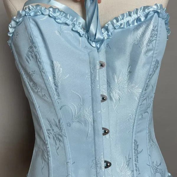 Corset Top Strapless Ruffle Iridescent Women Size Medium‎ Women Lace-Up Romantic - Image 8