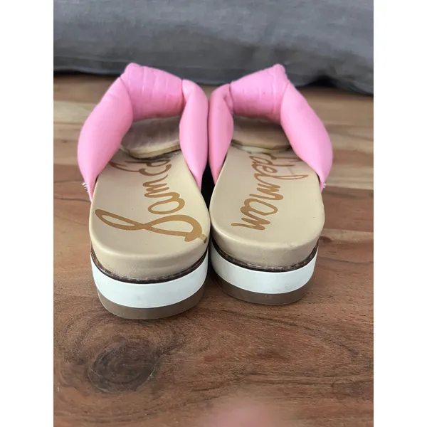 8 pink Sam Edelman Agatha platform slide sandals wedge slip on comfort - Image 4
