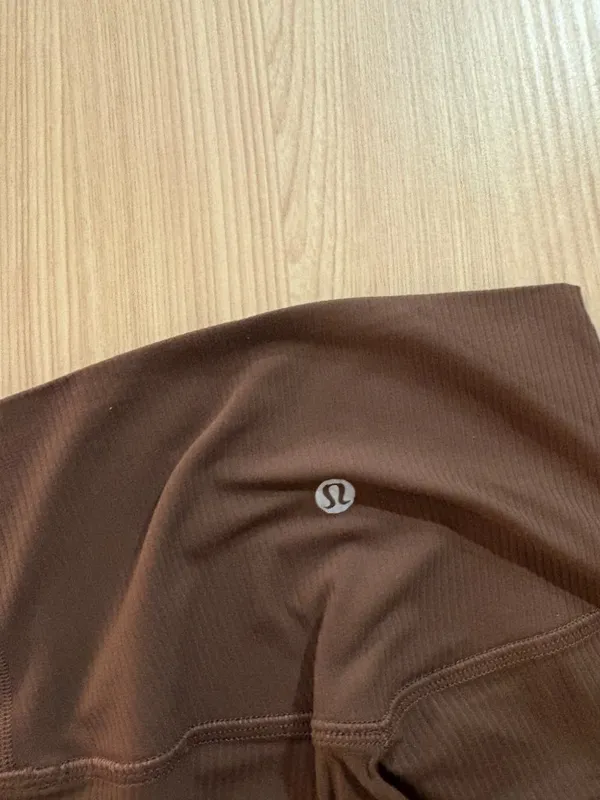 Lululemon Align Ribbed High-Rise Pant 25" Size 0 Brown Neutral Classic W5FJTS - Image 3