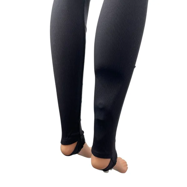 Alo Womens Black Sports Athletic Activewear Thigh High Compression Stockings M/L - Image 5