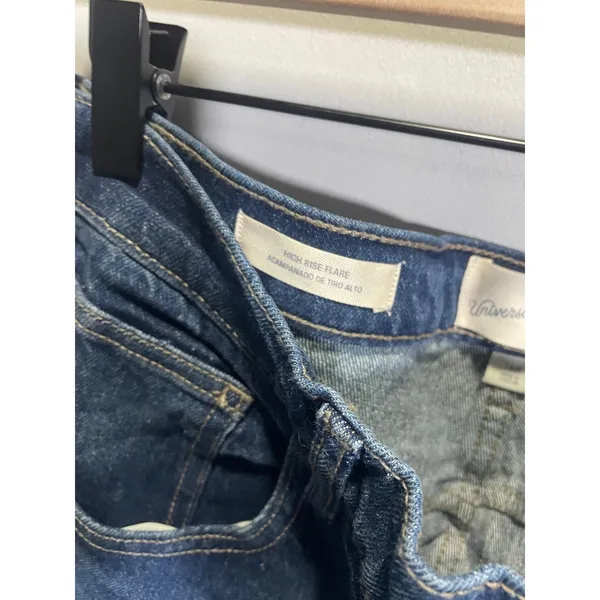 Universal Thread‎ High Rise Flare Jeans Womens 17 Blue Stretch Denim Boho Casual - Image 5