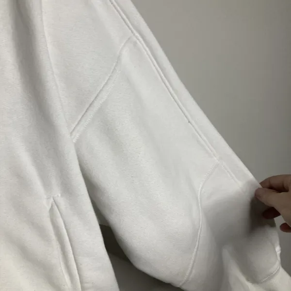 Abercrombie & Fitch Hoodie Womens Medium White Cropped Soft Zip Up Sweatshirt - Image 8