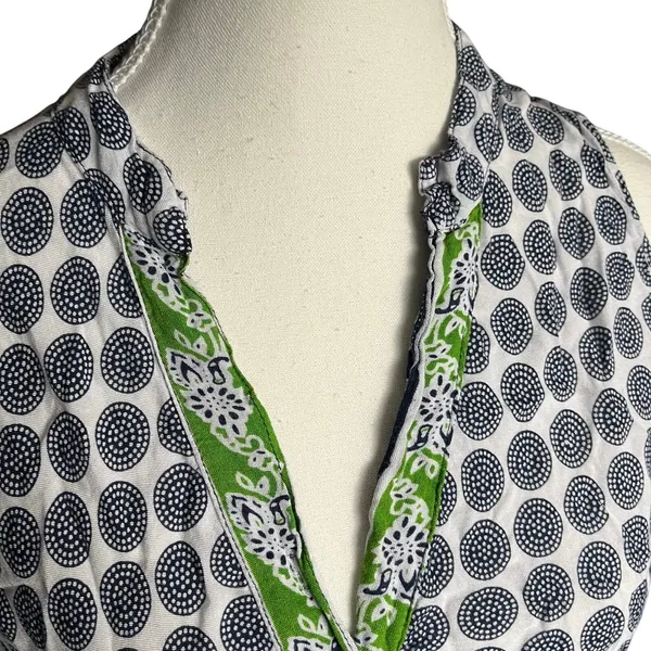 Blue White Green Boho Tapestry Printed Beachy Coverup Dress Resort Women's‎ XL - Image 3