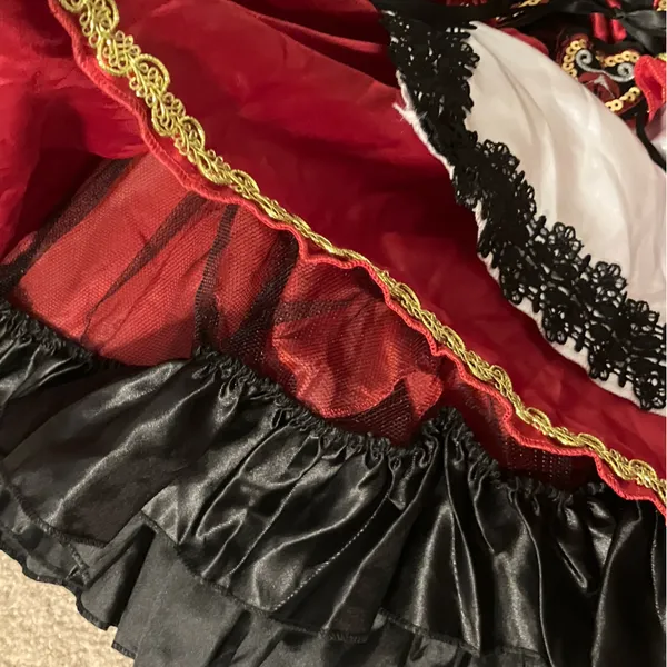 Spirit Little Red Women's Red and Black Costume Dress with Hooded Cape - Image 9