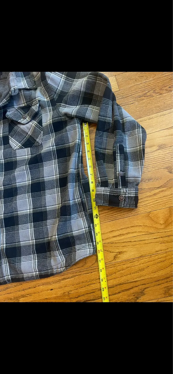 Vintage Lee Gray Plaid Collar Shirt Jacket - Image 7