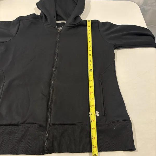 Under Armour UA‎ Storm Full Zip Hoodie Jacket Women's Large Black Semi-Fitted - Image 11