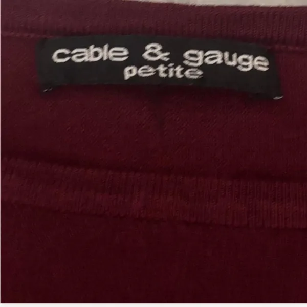 Cable & Gauge Burgundy Studded Sweater - Image 6