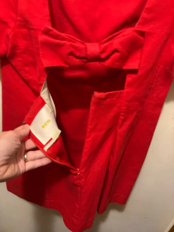 Maeve Bow shift red mini dress petite size 8 - Image 6