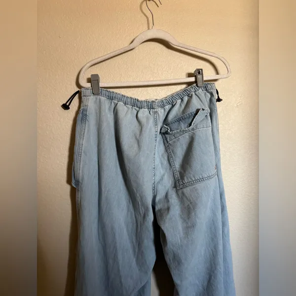 UO BDG low rise tech baggy cargo denim‎ pants size large gorpcore - Image 5