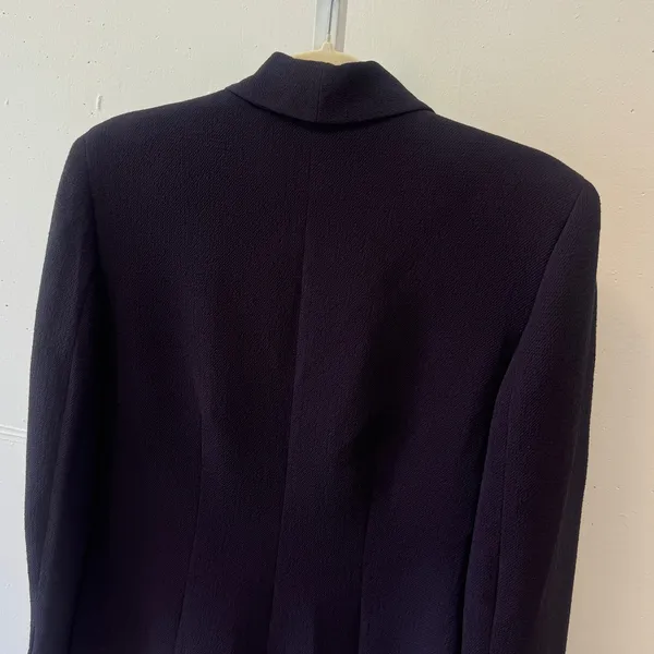Jones New York Deep Purple Shawl Collar Crepe Blazer Jacket Size 6 Career - Image 6