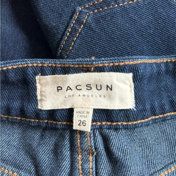 PacSun Denim Blue Jean Mini Skirt Size 26 - Image 3
