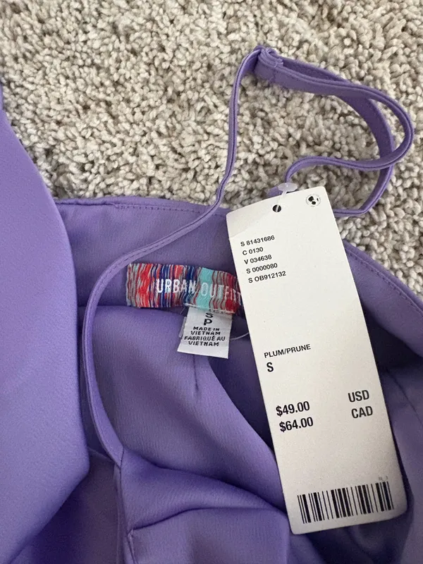 Urban Outfitters Silk Dress Purple - Image 3