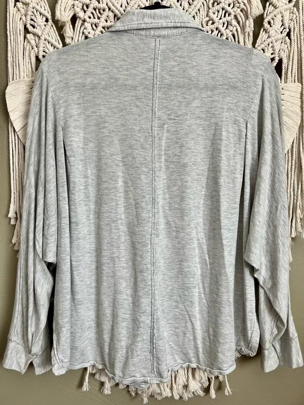 Free People Soft Grey Blouse - Image 2