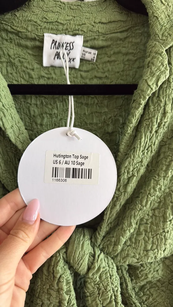 Green Princess Polly crop top - Image 2