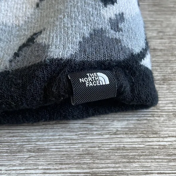 North Face Black Camo Beanie - Image 2