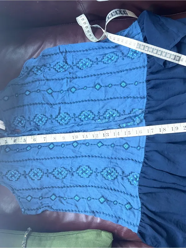 Blue society girls Embroidered Spaghetti Strap Tank Top - Image 7