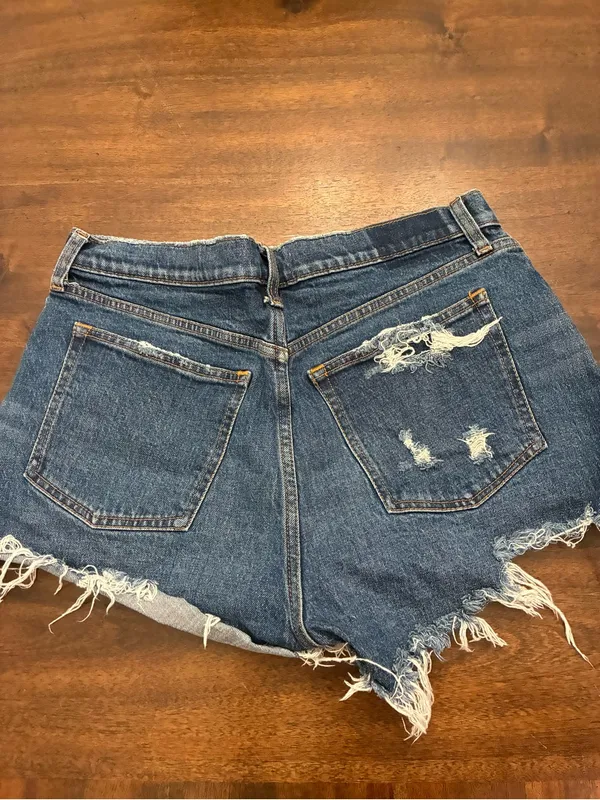 Abercrombie and Fitch The Mom Short 30 10 Curve Love Mid Rise Denim Shorts Jeans - Image 3