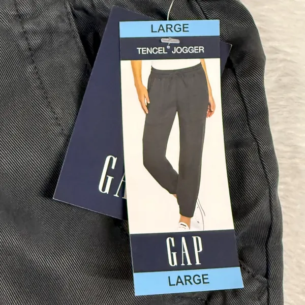 NWT GAP L Everyday Easy Pull On Jogger Pant Gray 100% Lyocell Utility Lounge $80 - Image 7