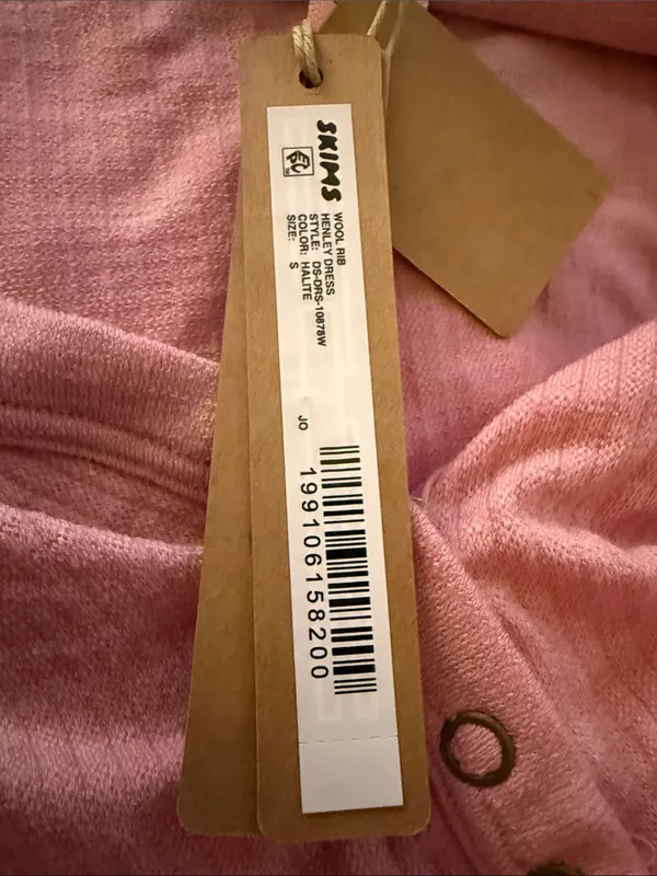 SKIMS (G14) WOOL RIB HENLEY DRESS (10878) | Color HALITE | Size SMALL - Image 6