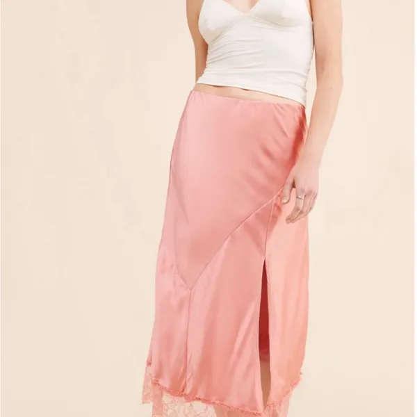 🩷 Anthropologie Bias-Cut Midi Skirt Size S Fits Like XS 2–4 Y2K Satin Slip Skirt - Image 5