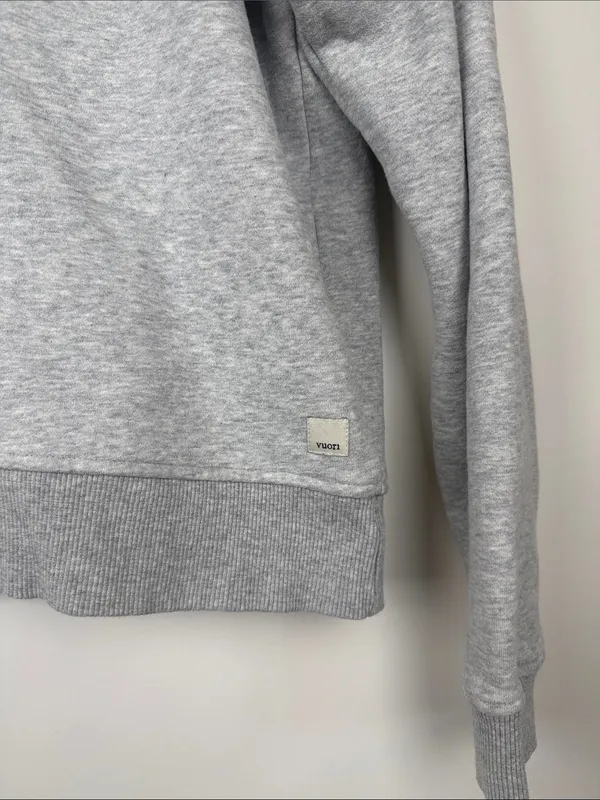 Vuori Restore Half Zip Fleece Pullover Long Sleeve Light Heather Gray Top Medium - Image 6