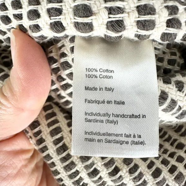 Antonello Tedde Capriccioli Handwoven Eco Luxury Handbag Large Rombi Linen - Image 15