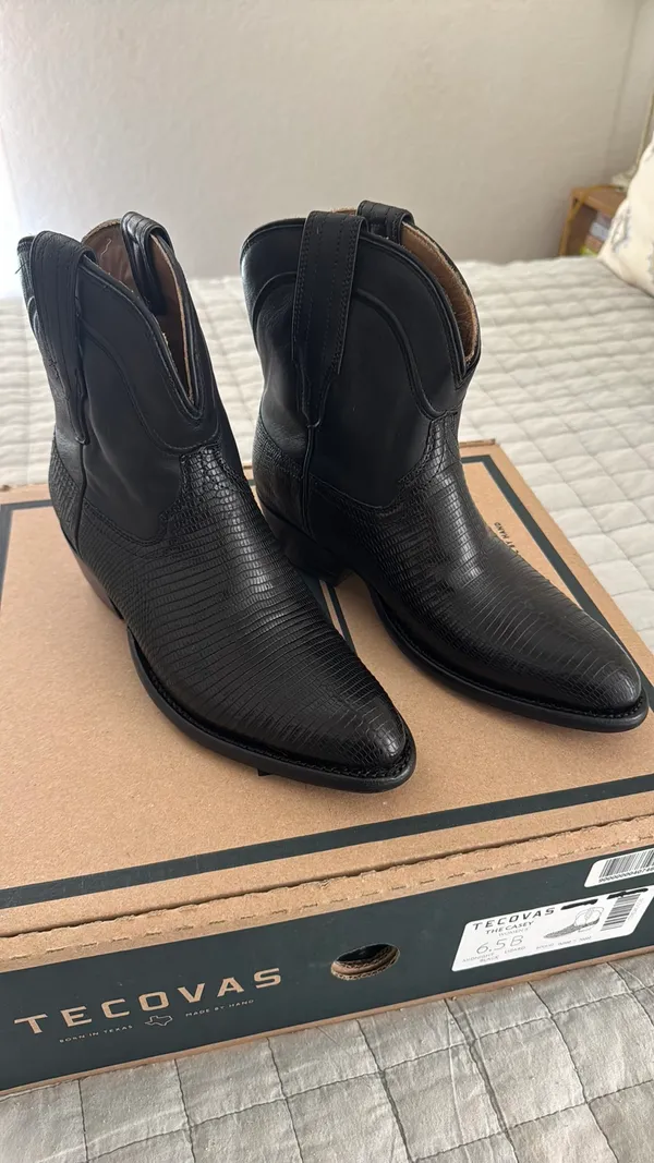 Tecovas Casey Boots Black Size 6.5 - Image 3