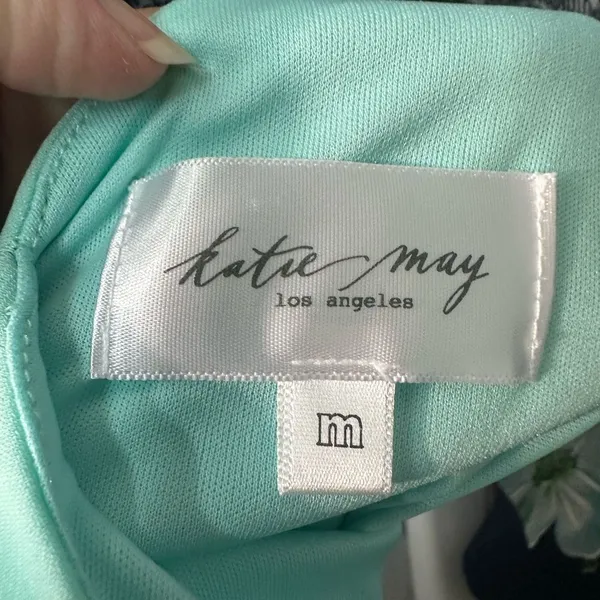 Katie May Los Angeles Mint Green Maxi Spaghetti Strap Dress Size Medium EUC - Image 9