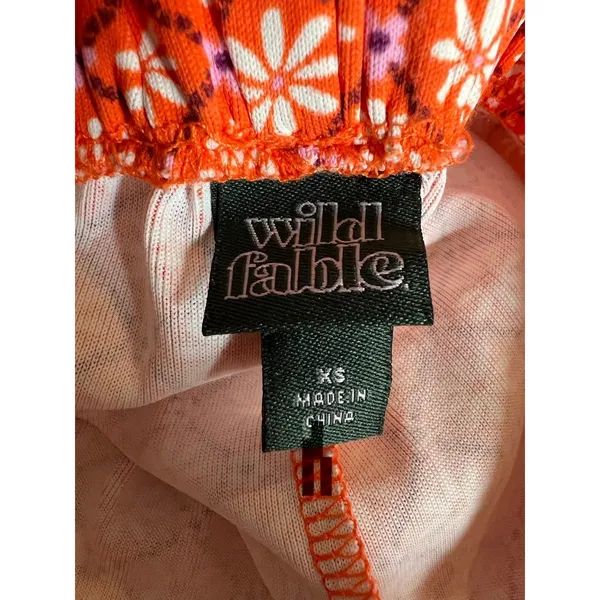 Wild Fable floral orange flared leggings size‎ XS - Image 3